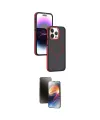 ieg™ iPhone 15 Pro Max Kılıf Yörünge Klasik - Siyah 3D Antistatik Mat Seramik Nano Ekran Koruyucu