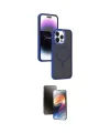 ieg™ iPhone 15 Pro Max Kılıf Yörünge Klasik - Siyah 3D Antistatik Mat Seramik Nano Ekran Koruyucu