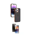 ieg™ iPhone 15 Pro Max Kılıf Yörünge Klasik - Siyah 3D Antistatik Mat Seramik Nano Ekran Koruyucu