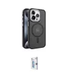 ieg™ iPhone 15 Pro Max Kılıf Yörünge Klasik - Siyah Bilvis 0.18mm Plus Cam Ekran Koruyucu