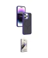 ieg™ iPhone 15 Pro Max Kılıf Yörünge Klasik - Siyah Bilvis 3D Mat Cam Ekran Koruyucu