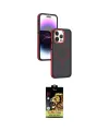 ieg™ iPhone 15 Pro Max Kılıf Yörünge Klasik - Siyah Buffer Cam Ekran Koruyucu