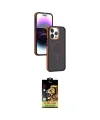ieg™ iPhone 15 Pro Max Kılıf Yörünge Klasik - Siyah Buffer Cam Ekran Koruyucu