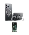 ieg™ iPhone 15 Pro Max Kılıf Zirve Çizgi Prime - Siyah 360 Mat Full Body Arka Koruyucu