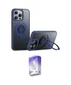 ieg™ iPhone 15 Pro Max Kılıf Zirve Çizgi Prime - Siyah Bilvis 5in1 3D Magic Cam Ekran Koruyucu