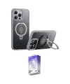 ieg™ iPhone 15 Pro Max Kılıf Zirve Çizgi Prime - Siyah Bilvis 5in1 3D Magic Cam Ekran Koruyucu
