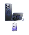 ieg™ iPhone 15 Pro Max Kılıf Zirve Çizgi Prime - Siyah Bilvis 5in1 5D Magic Hayalet Cam Ekran Koruyucu
