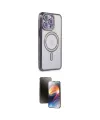 ieg™ iPhone 15 Pro Max Kılıf Zirve Doku Prime - Siyah 3D Antistatik Mat Seramik Nano Ekran Koruyucu