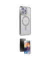 ieg™ iPhone 15 Pro Max Kılıf Zirve Doku Prime - Siyah 3D Antistatik Mat Seramik Nano Ekran Koruyucu