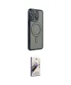 ieg™ iPhone 15 Pro Max Kılıf Zirve Doku Prime - Siyah Bilvis 3D Mat Cam Ekran Koruyucu