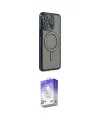 ieg™ iPhone 15 Pro Max Kılıf Zirve Doku Prime - Siyah Bilvis 5in1 3D Magic Cam Ekran Koruyucu