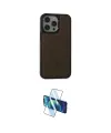 ieg™ iPhone 15 Pro Max Kılıf Zirve Işık Serisi - Siyah 3D Antistatik Seramik Nano Ekran Koruyucu