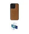 ieg™ iPhone 15 Pro Max Kılıf Zirve Işık Serisi - Siyah 3D Antistatik Seramik Nano Ekran Koruyucu
