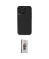 ieg™ iPhone 15 Pro Max Kılıf Zirve Işık Serisi - Siyah Bilvis 3D Cam Ekran Koruyucu