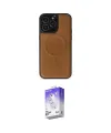 ieg™ iPhone 15 Pro Max Kılıf Zirve Işık Serisi - Siyah Bilvis 5in1 3D Magic Cam Ekran Koruyucu