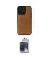 ieg™ iPhone 15 Pro Max Kılıf Zirve Işık Serisi - Siyah Vanessa Magic Cam