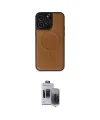 ieg™ iPhone 15 Pro Max Kılıf Zirve Işık Serisi - Siyah Vanessa Magic Hayalet Cam