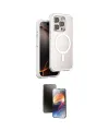 ieg™ iPhone 15 Pro Max Kılıf Zirve Klasik Prime - Siyah 3D Antistatik Mat Seramik Nano Ekran Koruyucu