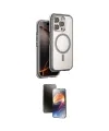 ieg™ iPhone 15 Pro Max Kılıf Zirve Klasik Prime - Siyah 3D Antistatik Mat Seramik Nano Ekran Koruyucu