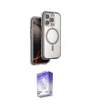 ieg™ iPhone 15 Pro Max Kılıf Zirve Klasik Prime - Siyah Bilvis 5in1 3D Magic Cam Ekran Koruyucu