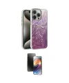 ieg™ iPhone 15 Pro Max Kılıf Zirve Modern Prime - Siyah 3D Antistatik Mat Seramik Nano Ekran Koruyucu