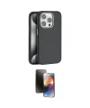 ieg™ iPhone 15 Pro Max Kılıf Zirve Modern Prime - Siyah 3D Antistatik Mat Seramik Nano Ekran Koruyucu
