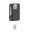 ieg™ iPhone 15 Pro Max Kılıf Zirve Modern Prime - Siyah Bilvis 0.18mm Plus Cam Ekran Koruyucu