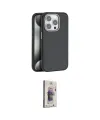 ieg™ iPhone 15 Pro Max Kılıf Zirve Modern Prime - Siyah Bilvis 3D Cam Ekran Koruyucu