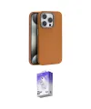 ieg™ iPhone 15 Pro Max Kılıf Zirve Modern Prime - Siyah Bilvis 5in1 3D Magic Cam Ekran Koruyucu