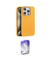 ieg™ iPhone 15 Pro Max Kılıf Zirve Modern Prime - Siyah Bilvis 5in1 3D Magic Cam Ekran Koruyucu