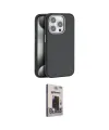 ieg™ iPhone 15 Pro Max Kılıf Zirve Modern Prime - Siyah Bilvis Hayalet Cam Ekran Koruyucu