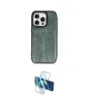 ieg™ iPhone 15 Pro Max Kılıf Zirve Yansıma Serisi - Siyah 3D Antistatik Seramik Nano Ekran Koruyucu