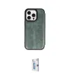 ieg™ iPhone 15 Pro Max Kılıf Zirve Yansıma Serisi - Siyah Bilvis 0.18mm Plus Cam Ekran Koruyucu