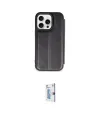 ieg™ iPhone 15 Pro Max Kılıf Zirve Yansıma Serisi - Siyah Bilvis 0.18mm Plus Cam Ekran Koruyucu
