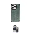 ieg™ iPhone 15 Pro Max Kılıf Zirve Yansıma Serisi - Siyah Vanessa Magic Hayalet Cam