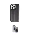 ieg™ iPhone 15 Pro Max Kılıf Zirve Yansıma Serisi - Siyah Vanessa Magic Hayalet Cam