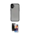 ieg™ iPhone 16 Kılıf Ahenk Çizgi Serisi - Siyah 3D Antistatik Mat Seramik Nano Ekran Koruyucu