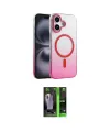 ieg™ iPhone 16 Kılıf Ahenk Doku Özel Seri - Şeffaf 360 Full Body Arka Koruyucu