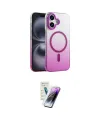 ieg™ iPhone 16 Kılıf Ahenk Doku Özel Seri - Şeffaf Pasifik Cam Ekran Koruyucu