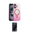 ieg™ iPhone 16 Kılıf Ahenk Doku Özel Seri - Siyah 3D Antistatik Hayalet Cam Ekran Koruyucu