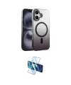 ieg™ iPhone 16 Kılıf Ahenk Doku Özel Seri - Siyah 3D Antistatik Seramik Nano Ekran Koruyucu