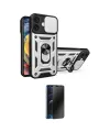 ieg™ iPhone 16 Kılıf Ahenk Klasik - Siyah 3D Antistatik Hayalet Cam Ekran Koruyucu