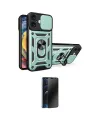 ieg™ iPhone 16 Kılıf Ahenk Klasik - Siyah 3D Antistatik Hayalet Cam Ekran Koruyucu