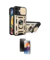 ieg™ iPhone 16 Kılıf Ahenk Klasik - Siyah 3D Antistatik Mat Seramik Nano Ekran Koruyucu