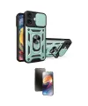 ieg™ iPhone 16 Kılıf Ahenk Klasik - Siyah 3D Antistatik Mat Seramik Nano Ekran Koruyucu