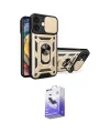 ieg™ iPhone 16 Kılıf Ahenk Klasik - Siyah Bilvis 5in1 5D Magic Hayalet Cam Ekran Koruyucu