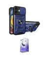 ieg™ iPhone 16 Kılıf Ahenk Klasik - Siyah Bilvis 5in1 5D Magic Hayalet Cam Ekran Koruyucu