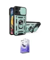 ieg™ iPhone 16 Kılıf Ahenk Klasik - Siyah Bilvis 5in1 5D Magic Hayalet Cam Ekran Koruyucu