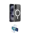 ieg™ iPhone 16 Kılıf Ahenk Minimal Serisi - Siyah 3D Antistatik Seramik Nano Ekran Koruyucu