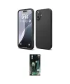ieg™ iPhone 16 Kılıf Ahenk Serisi - Siyah 360 Mat Full Body Arka Koruyucu